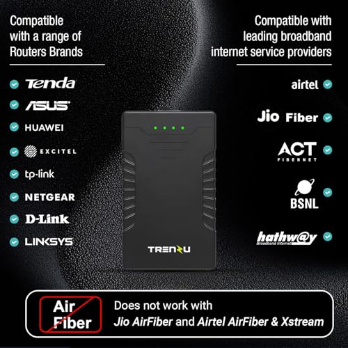 Image of 12V Mini UPS for WiFi Router | 10400mAh Battery Backup up to 10 Hours | Supports Airtel WiFi, JioFiber, Router, Modem & CCTV | Replaceable Battery & Surge Protection