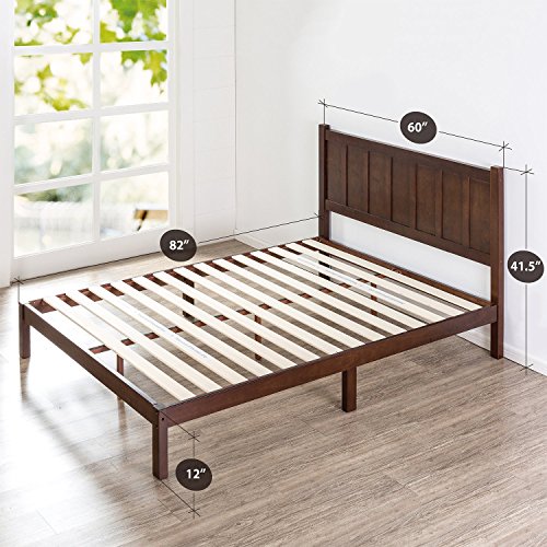 12" Zinus Vivek Deluxe Wood Platform Bed w/ Headboard, Queen 198.41