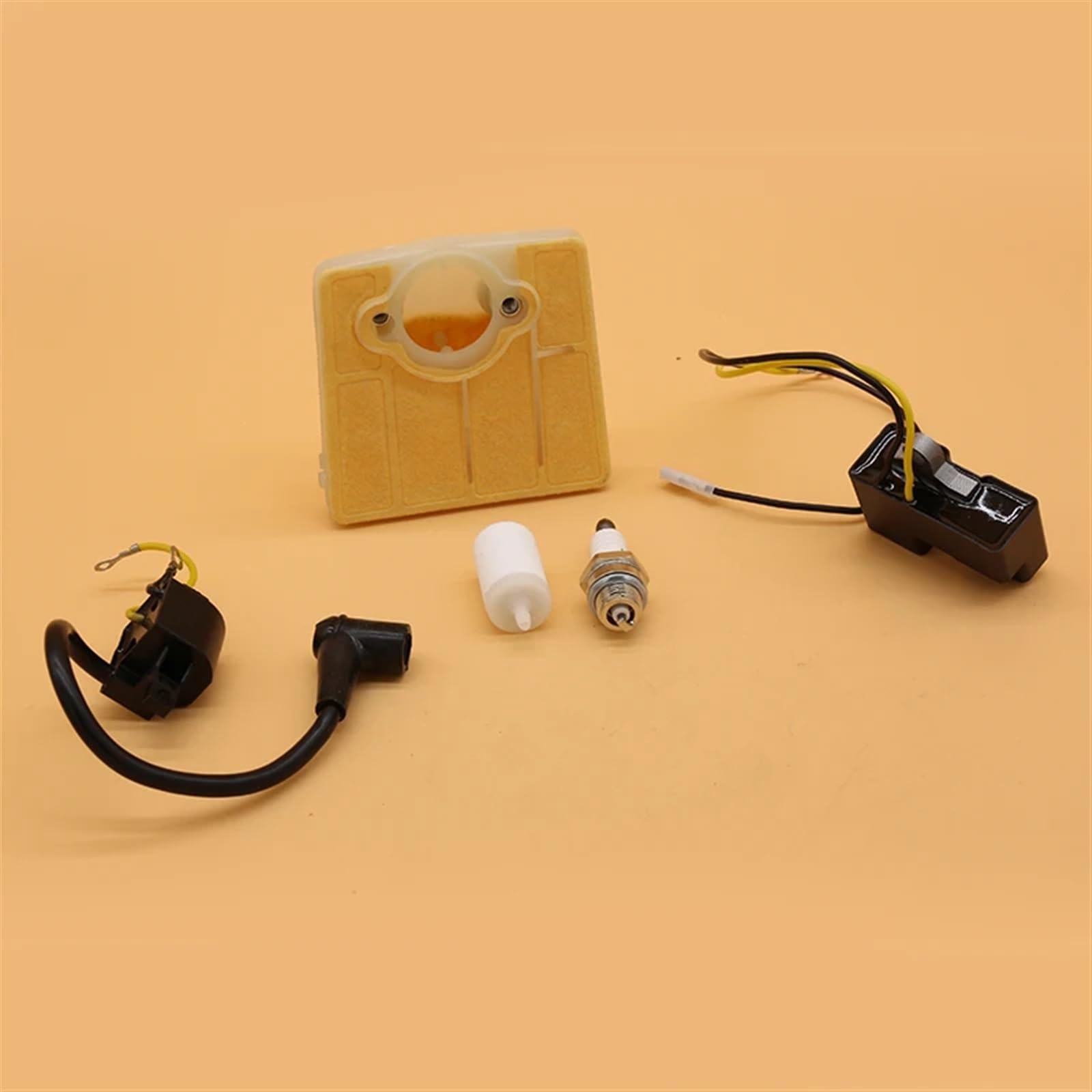 Módulo de bobina encendido, filtro aire, bujía, for Husqvarna, 61 66 266, JONSERED, 630, repuestos for motosierra gasolina for jardín Elemento de filtro de aire para cortacésped