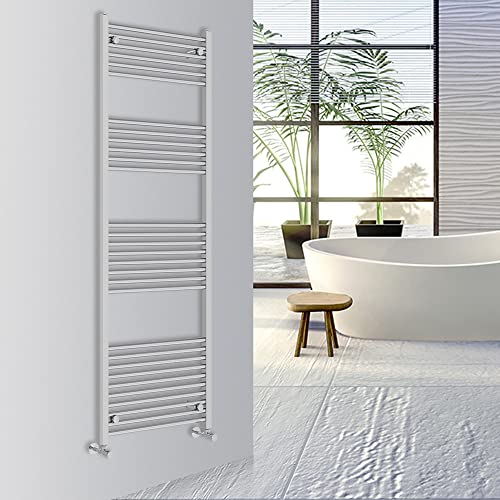 Warmehaus Straight Bathroom Heated Towel Rail Warmer Radiator Central Heating 1800x600mm - Chrome