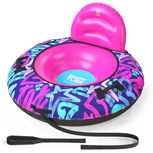 QPAU 44-Zoll-Rückenlehnen-Schneereifen – aufblasbarer Schlitten,...