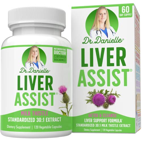 Best Liver Supplements with Milk Thistle - Organic Liver Cleanse Detox & Cleanse - Liver Support for Men and Women - Liver Detox Cleanse Repair - 120 Capsules by Dr. Danielle