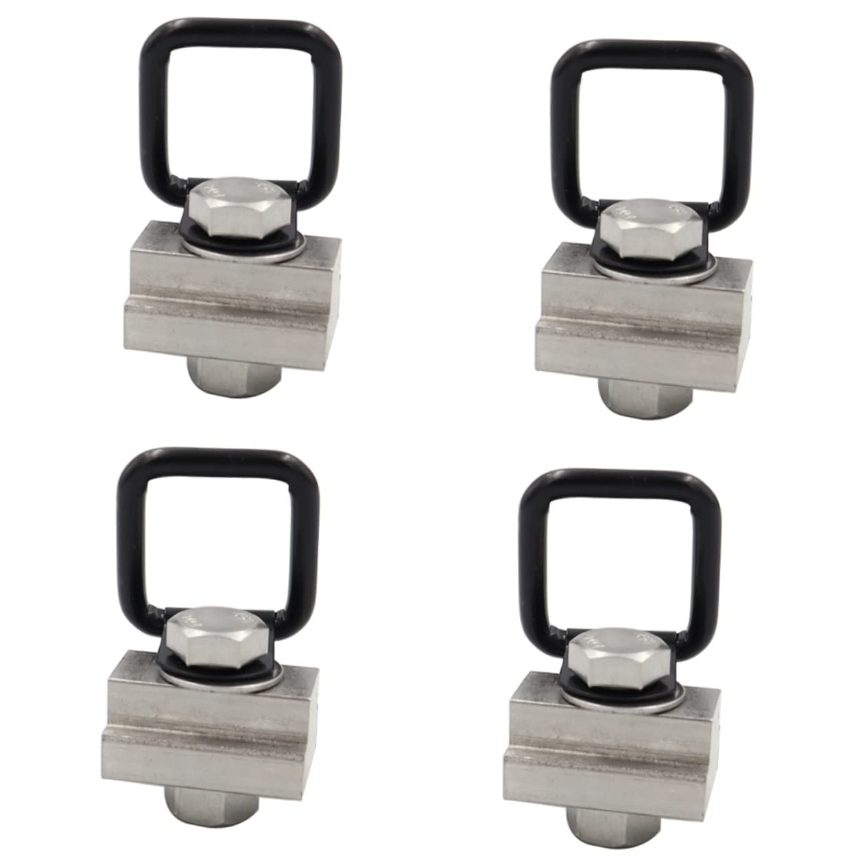 Wakauto 1 Set D-Ring T-Slot Nuts T-Slot Nuts T-Slot Nuts Kit Fastening Nuts and Screws Tying Rings Splinting Steel Splint Rack, 5.5X3.3cm, Silver, Assorted Colours