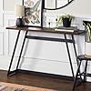 Walker Edison Anastiasia Urban Industrial Metal Wrap Entry Table, 46 Inch, Dark Walnut 51WRDaEsH9L. SS100