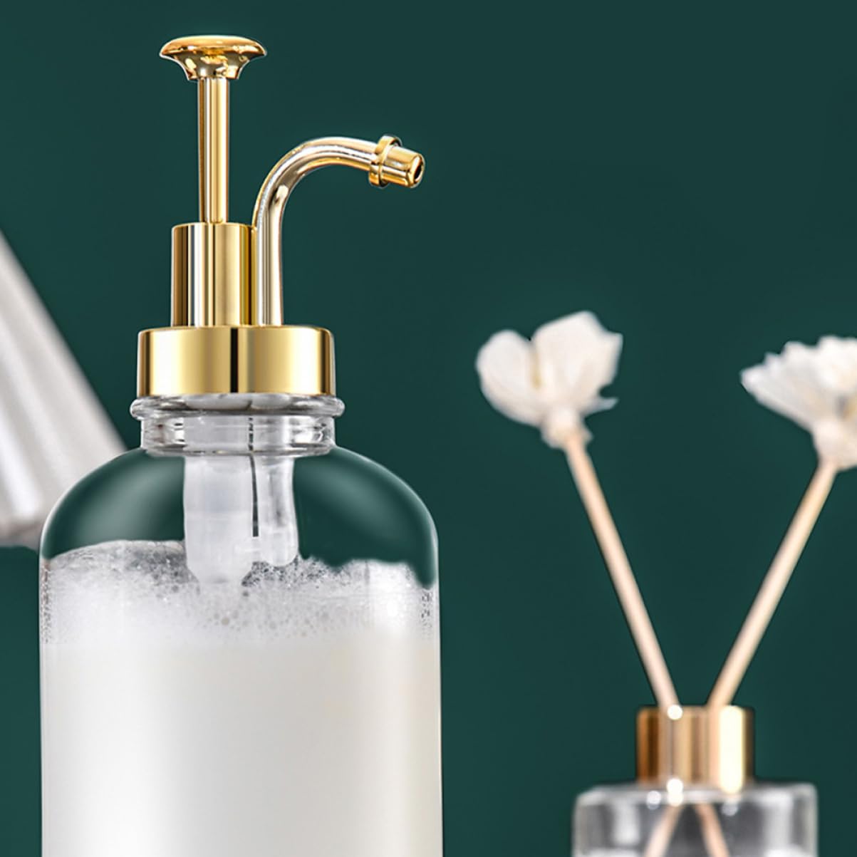 Gatuida 2pezzi Dispenser Sapone Liquido Ricaricabile Flacone Pompa Per Sapone Per Mani Shampoo Per Cucina e Bagno Anti-perdite Resistente e Versatile