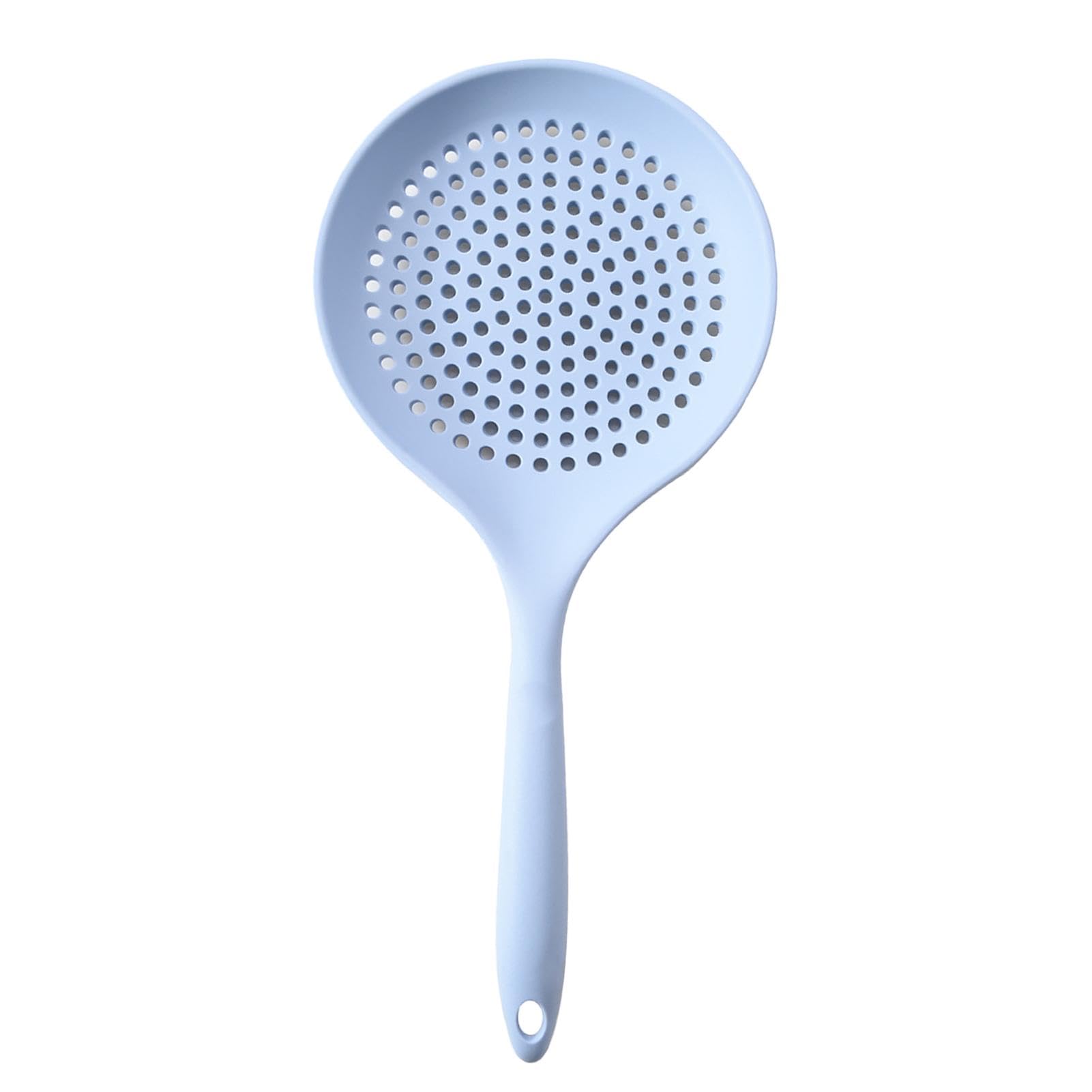 Silicone Skimmer & Strainer - Non Stick | Heat Resistant Cooking Spoon | Slotted Skimmer Strainer | Filter Spoon