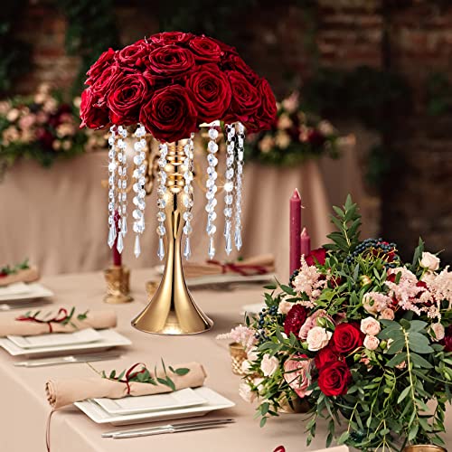 Unittype 12 Pcs Wedding Centerpieces for Table Crystal Flower Stand, Gold by Unittype - Used condition - Image 7