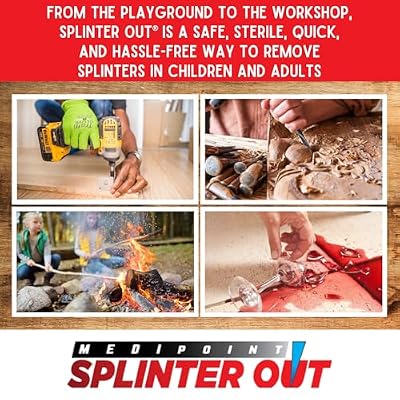 Splinter Out Splinter Remover 20 Count (Pack of 6) | Fast, Painless Splinter Removal | Essential First Aid for Home, Work, Travel & Camping | Ideal for Hiking, Woodworking, Gardening & Outdoors
