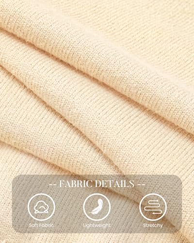BTFBM Off The Shoulder Sweater Lightweight Going Out Top,Beige,Small - image 5