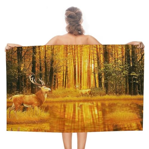 Serviette de plage légère 130x80 cm drap de bain douche séchage rapide - 2