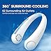 JUSTSWAG Qudasar PDTXCLS Yasirona TOMENGBEIAABBCC TANGDIAABBCC ANGIEHAIE Fan Rechargeable Hands Free Mini Fan Portable Bladeless 360°Surround Cooling Fan with 3 Level Air Flow for Sports, Office