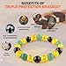 Triple Protection Bracelet for Men & Women - Handmade Garnet, Aventurine, Citrine Healing Crystal Bracelet for Luck, Prosperity & Happiness - Stretchable Anxiety Relief Jewelry Gifts for Birthday
