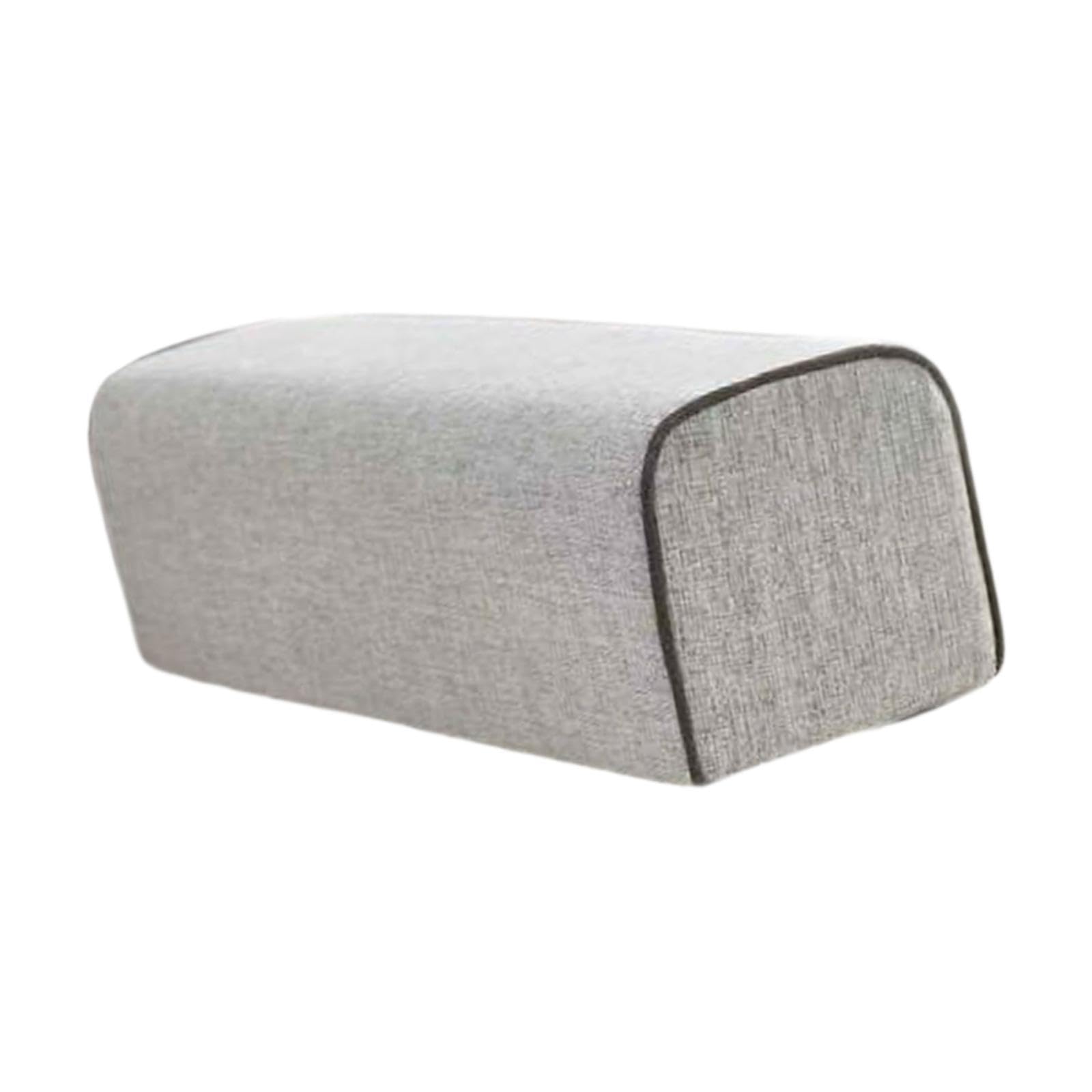 predolo Coussin d'accoudoir en Lin, Coussin d'accoudoir de Canapé, Support Oreiller en Mousse Haute Densité pour Canapé, Ergonomique, Facile à Transporter, Coussin Lombaire avec Fermeture, Gris
