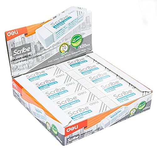 Deli SCRIBE ERASER PACK OF 20 PCS