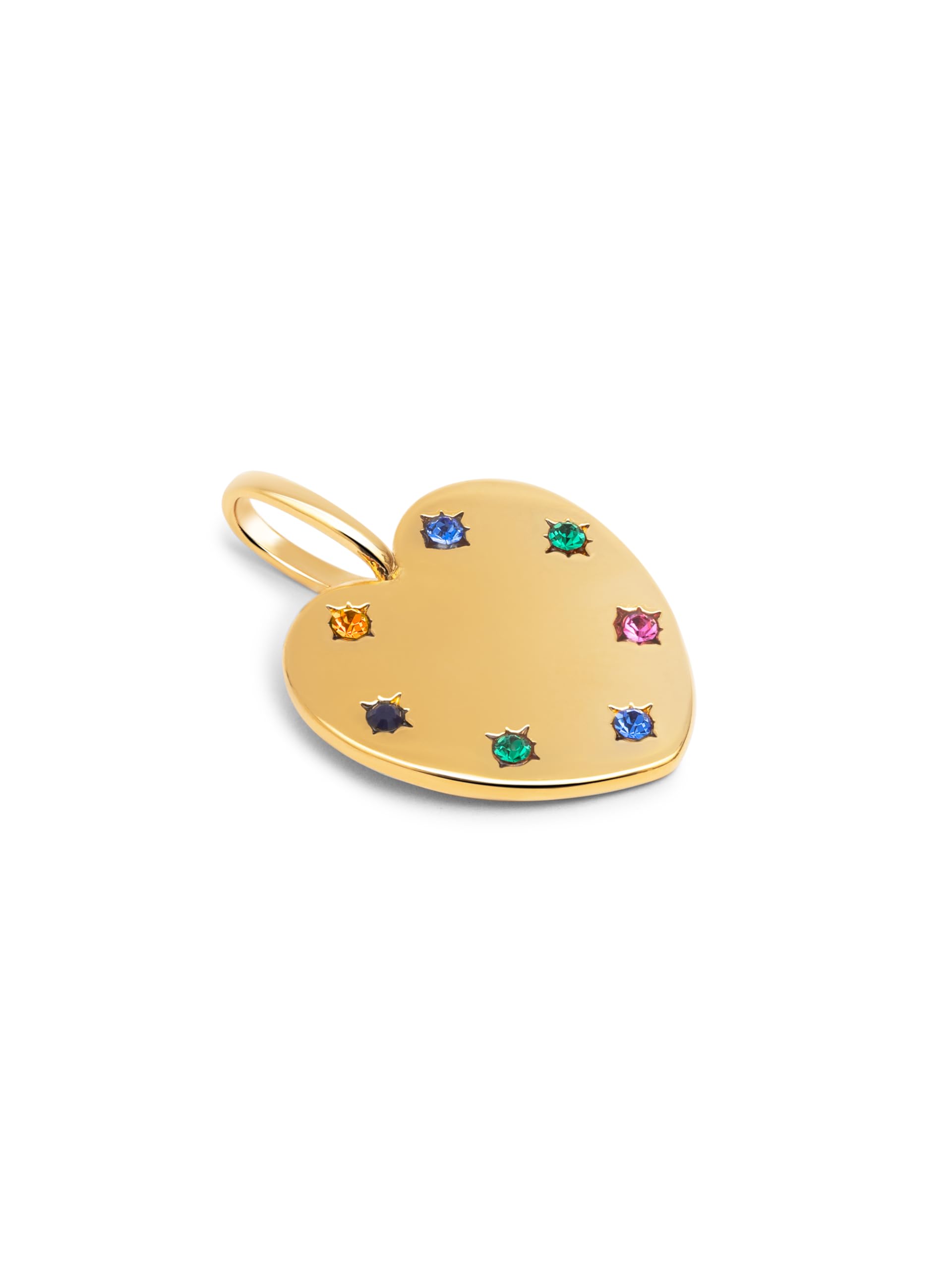 SINGULARU - Charm Glam. Latón con acabado en Baño de Oro de 18 Kt. Colgante con Motivo y Detalles en Circonitas. Joyas para Mujer