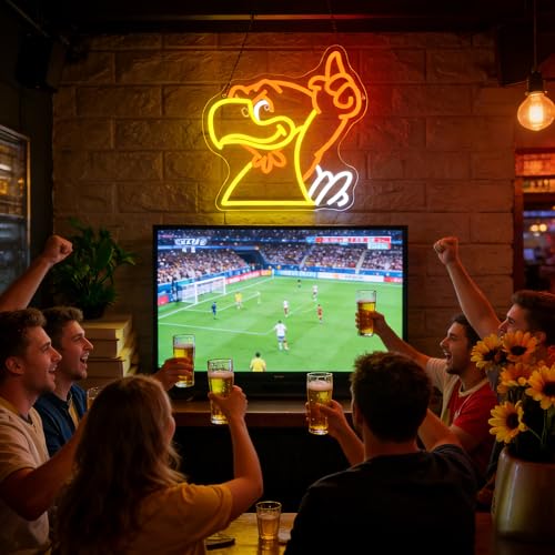 Image of Football Neon Sign for Wall Decor Soccer Team Logo LED Light for Man Cave