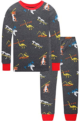 Image of Dolphin&Fish Boy Pajamas Toddler Kids Pjs Set Cotton Soft Clothes Sleepwear | Long Sleeve Elastic Cuffs,Stretch breathable,Dinosaur Space Print Options