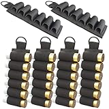 6 Pack Shotgun Shell Holder 12GA Sticker, Side Saddle Shotgun Card for Stock or Receiver, 12 Gauge Shell Holder Magazine, Shotshell Ammo Carrier, Ammunition Pouch, Shell Organizer - Black