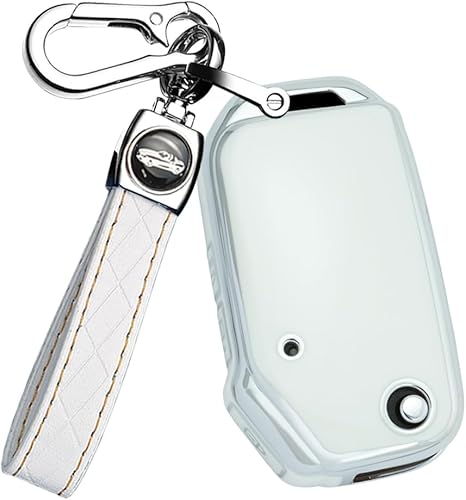 Miniatura 1 de ontto Funda para llavero con llavero compatible con control remoto plegable Kia Flip, protector de llave de TPU suave, funda para llave de