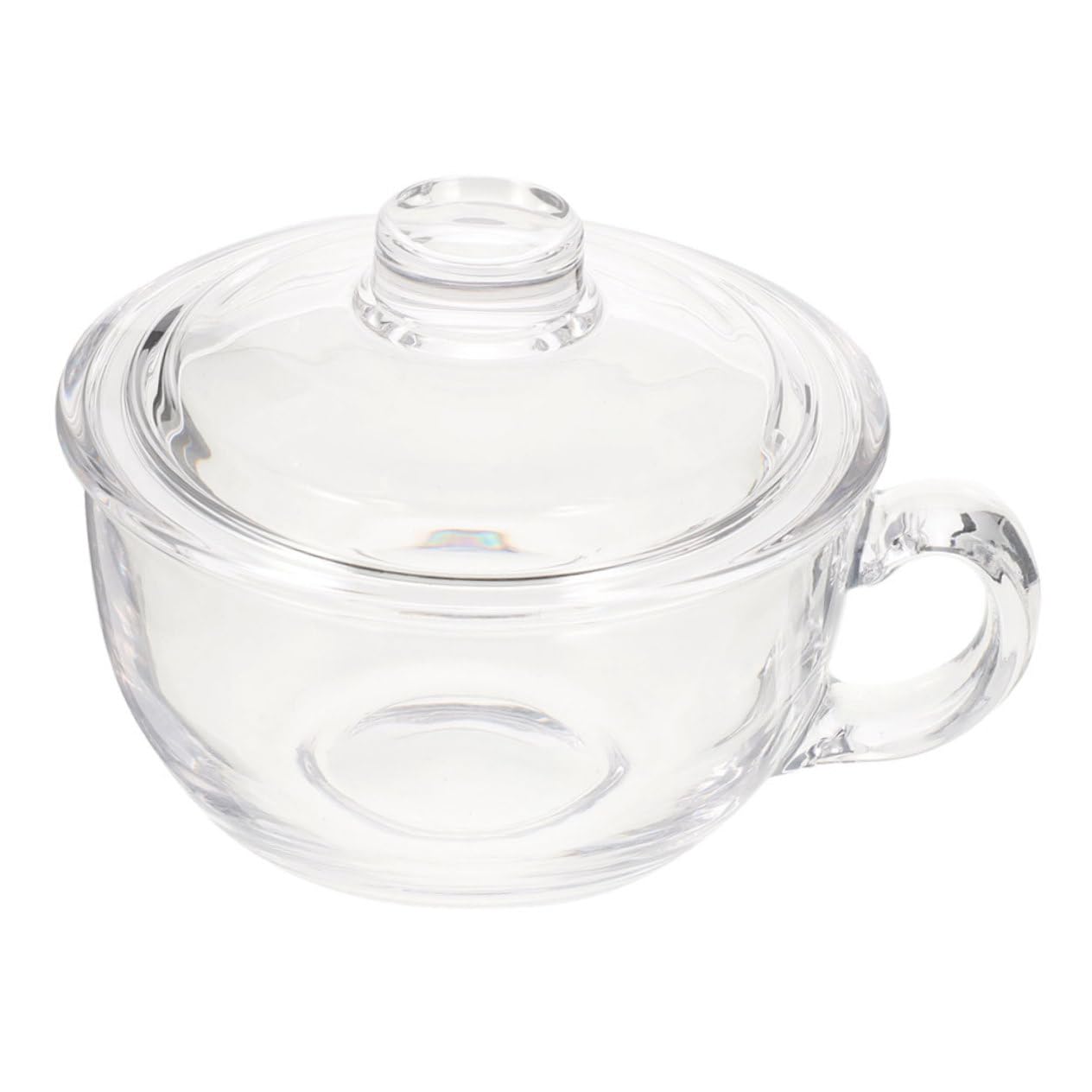 Müslischale Praktische und Langlebige mit Deckel und Henkel 450ml aus Glas Frühstücksschale für Zuhause und Restaurantküche