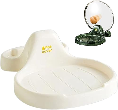 Estante multifunción para espátulas de cocina, soporte para cucharas con soporte para tapa, soporte versátil para cucharón, resistente al calor y