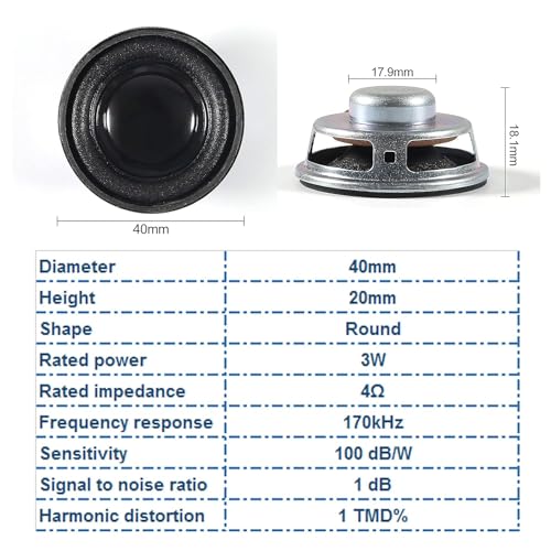 ALAMSCN 2PCS 1.5\ 4Ohm 3W Loudspeaker Audio-Lautsprecher Mini Lautsprecher + 2PCS PAM8403 Digital Audio Verstärkerplatine Modul
