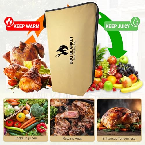 BANGIE BBQ Blanket para Meat, Bolsa Aislante 21 in miniatura 6