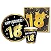 Partycolarità Kit Monouso 18° Compleanno - Set Stoviglie Diciottesimo Compleanno - 6 Piatti, 6 Bicchieri e 20 Tovaglioli - Diciott'anni - Happy Birthday 18