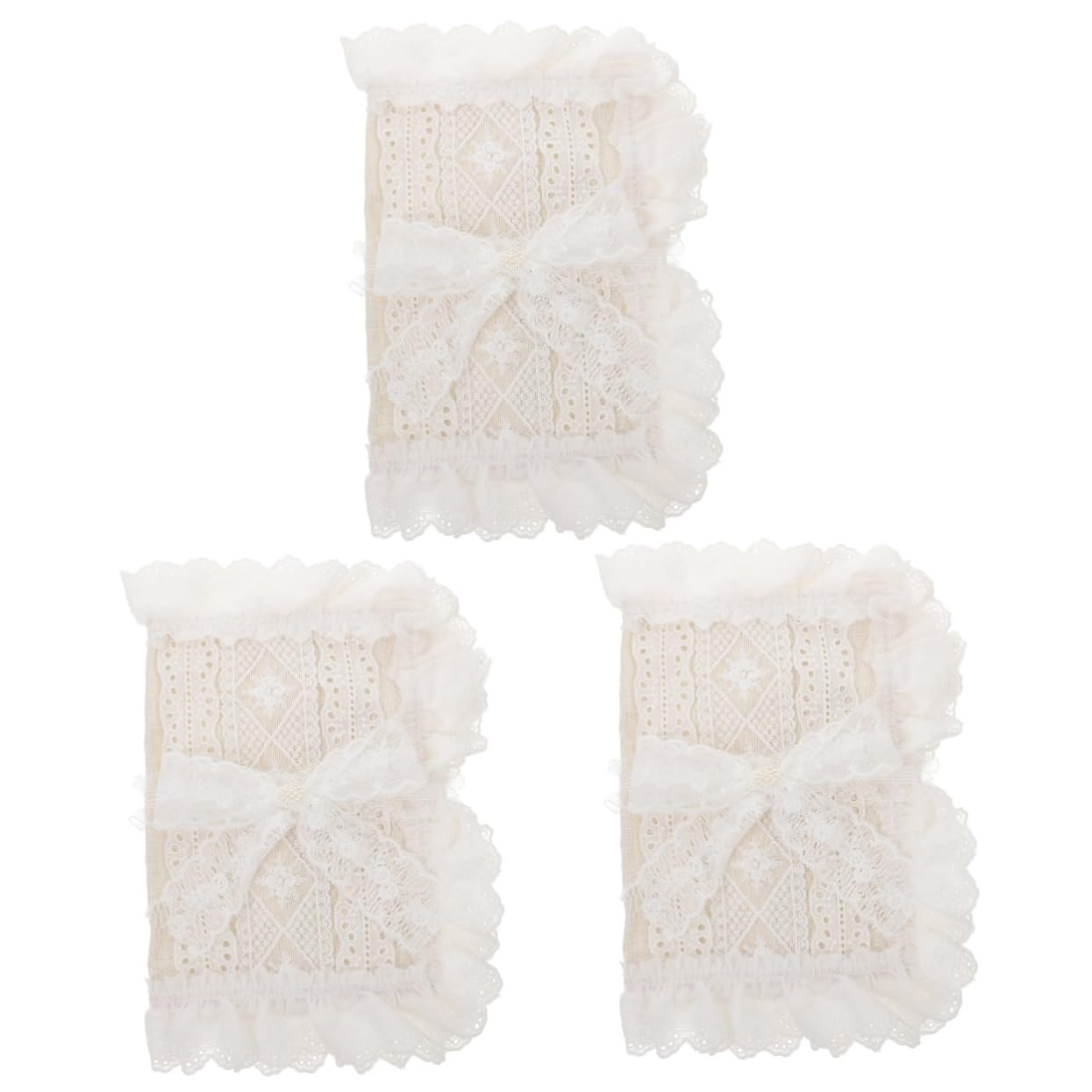 3piezas Funda De Libro Decorativa De Tela Estampado Delicado Protección Reutilizable Para Libros Funda De Notas y Cuadernos Resistente Rasgaduras y Desgaste