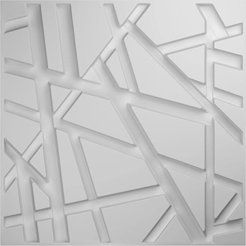Miniatura 5 de Ekena Millwork WP20X20EGWH-CASE-50 19 5/8 pulgadas de ancho x 19 5/8 pulgadas de alto Evergreen EnduraWall Decorativo 3D Panel de pared Cubiertas