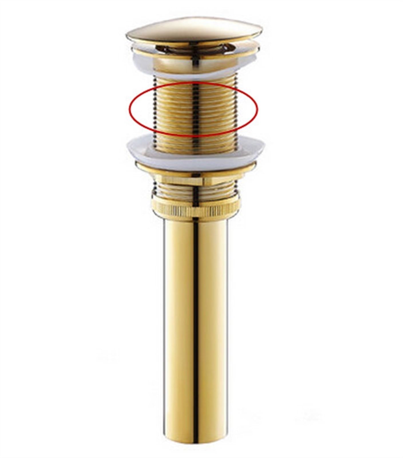 Trampa de drenaje para fregadero de latón dorado, sistema de drenaje desplegable para fregaderos de baño y cocina, diseño sin agujeros y elegante lavabo sifone para una fácil instalación