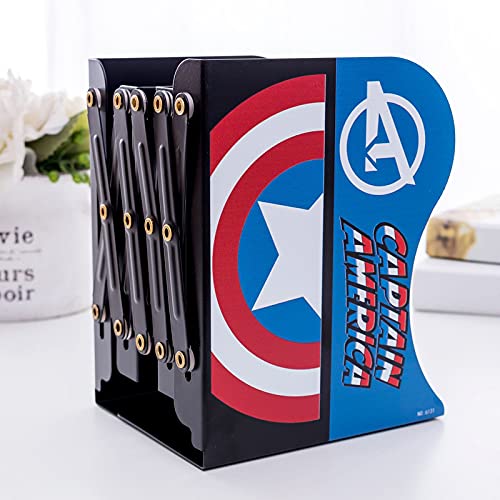 Volo Expandable Bookcase Desktop Bookend/ Book Stand/ Book Holder/ Book Organizer, Adjustable Book Rack for Kid Office Book Organizer Box Book Stand, Book Organiser, File Holders Organizer (Blue- Captain America)