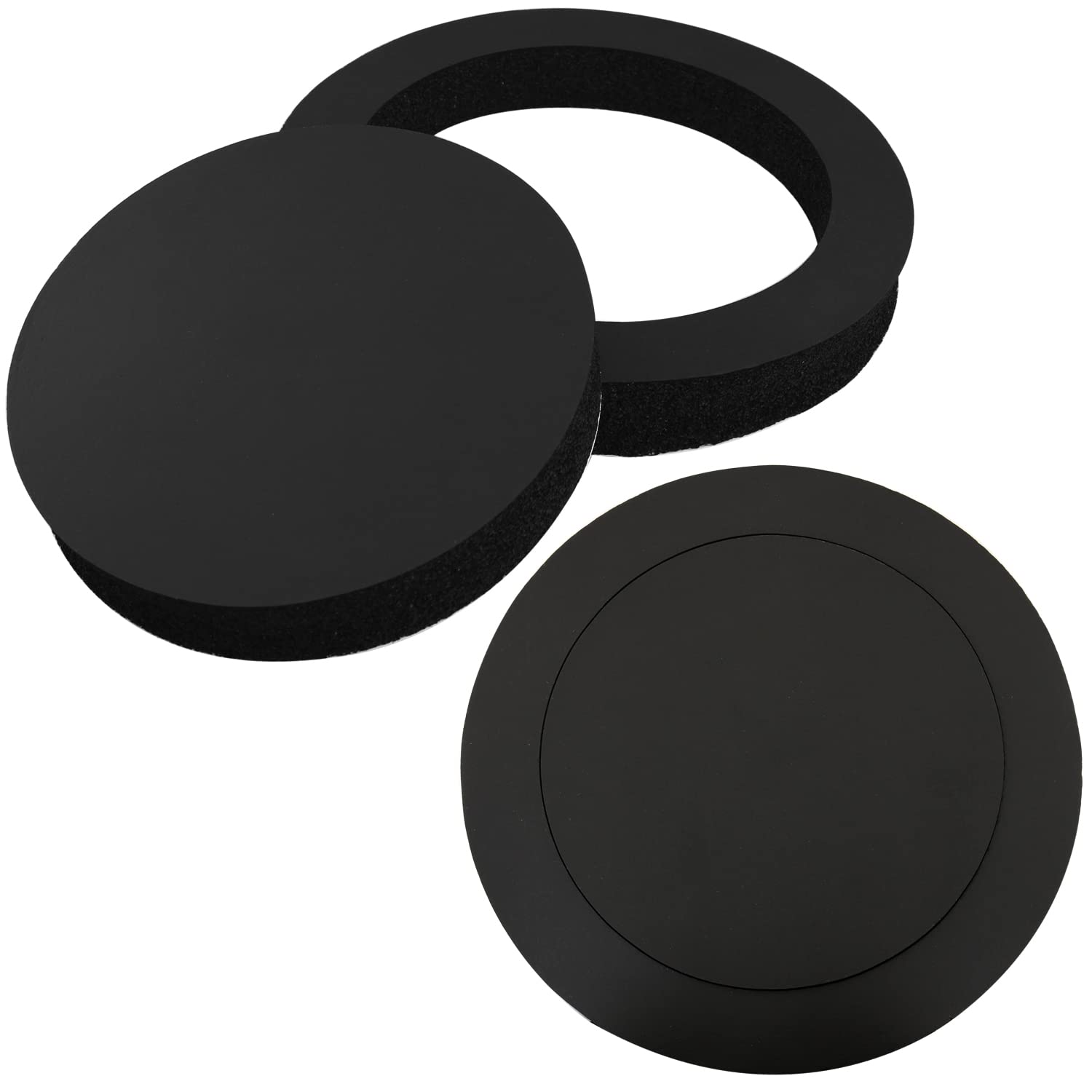 2pcs Foam Speaker Enhancer for 6-inch and 6.5-inch Speakers, Speaker Insulation Ring, Soundproof Cotton Pad, Black-image-13