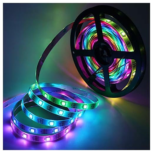 5M Pixel LED Strip, XUNATA WS2812B 5050 RGB adresserbara flexibel LED-remslampor Ljusband (5m 60 LED/m Inte Vattentät)