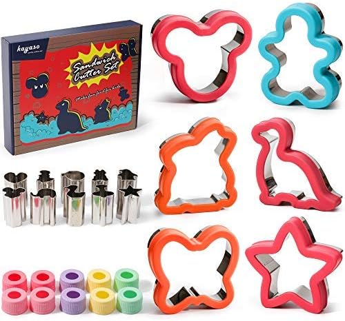 Kayaso Sandwich Cutters, Bread Cutter for Kids, Set of 16 pcs, Stainless Steel.