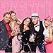 2 Pack Party Backdrop Decorations Pink Tinsel Curtain Party Backdrop Foil Fringe Birthday Decorations Photo Booth Streamer Pink Theme Bachelorette Graduation Decor