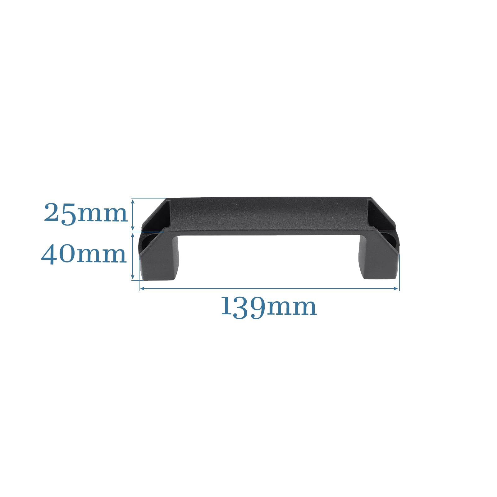 QUARKZMAN 5.47" Tracción Manija x 10uds Plástico Soporte para Armario y Máquina, [Negro]
