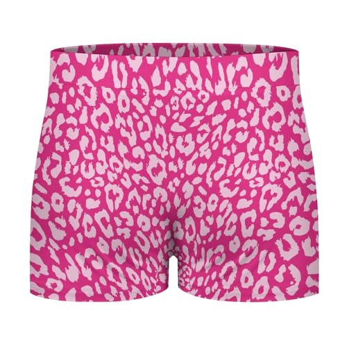 Leopard Pink Print Mens Underwear, Boxers for Men, Soft Moisture-Wicking Breathable Boxer Briefs4
