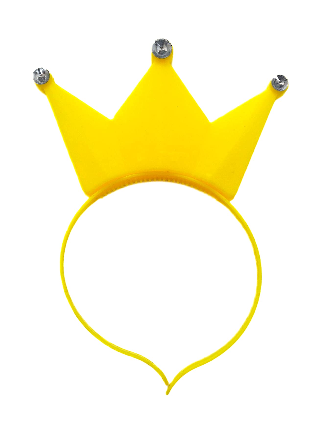BF Souvenirs 1 x LED Headband Crown Flashing and Luminous, Princess, King, Party, Carnival, Birthday, Themed Party, Fancy Dress (Yellow)