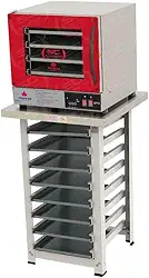 Kit - Forno Turbo Prp-004 Plus Digital 220v Vermelho + Bancada Mes-004 + 8 Assadeiras - Progás