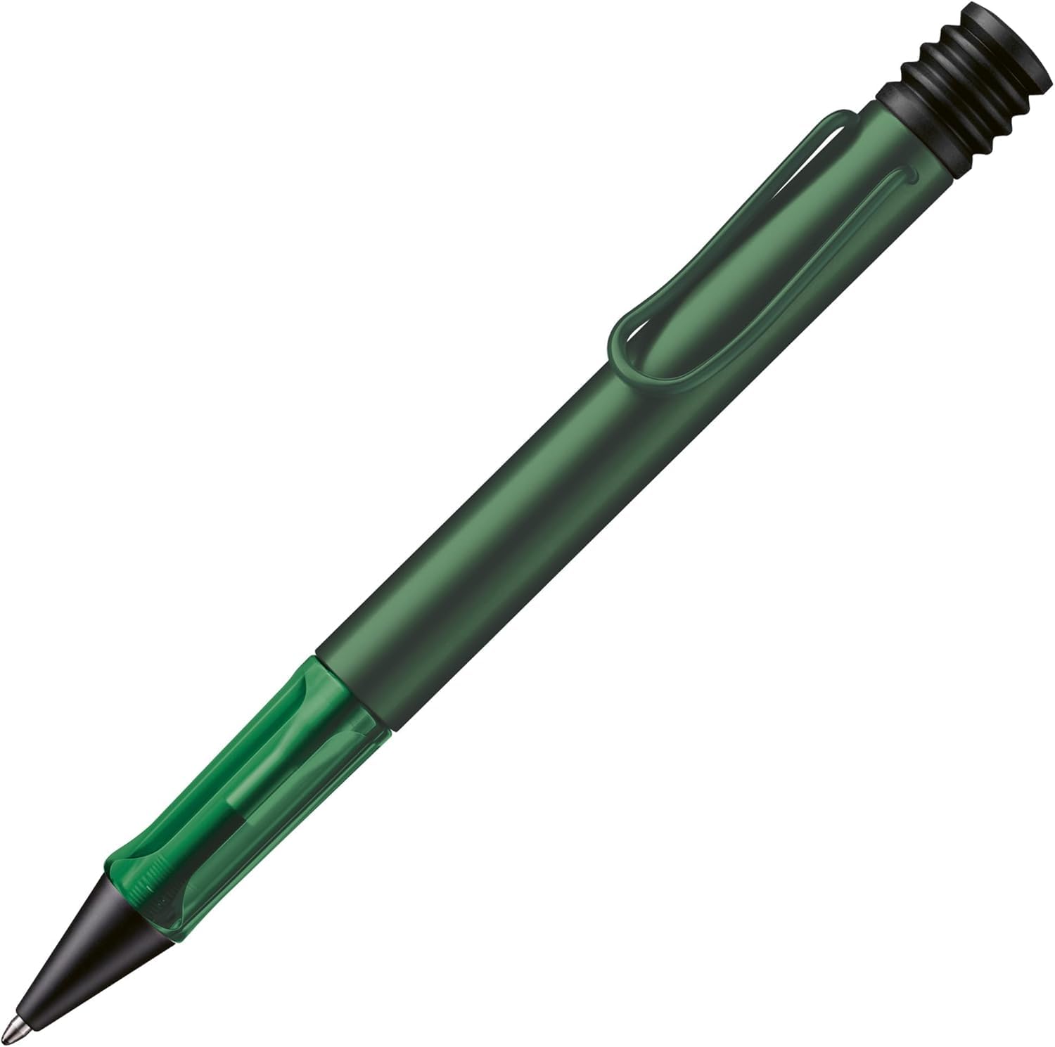 Lamy AL-​star pine - Penna a sfera con impugnatura trasparente ed ergonomica e larghezza di tratto M - corpo in alluminio leggero - ricambio di grande capacità M 16 in nero incluso