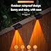 Bloepum 4 Pcs LED Solar Wall Lamps Waterproof Stair Light Outdoor Lighting Fence Porch Decorative Lamp Step Fence Yard Garden White Light