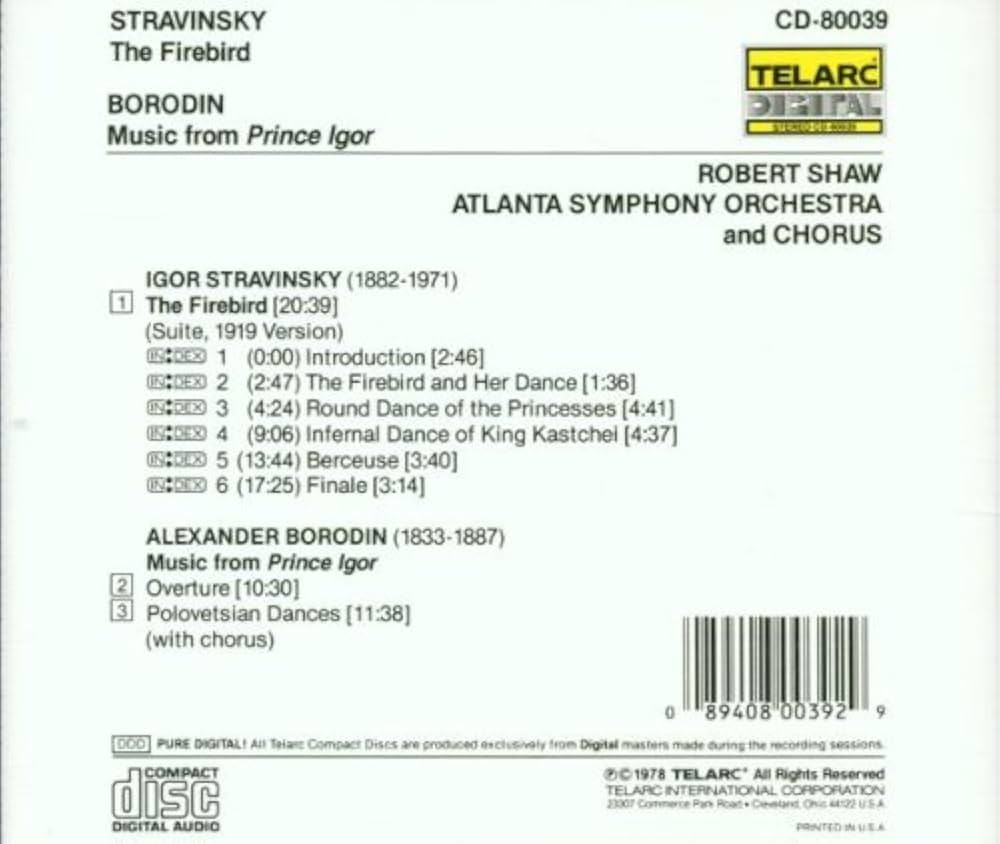 Stravinsky: The Firebird/Borodin: Music from Prince Igor