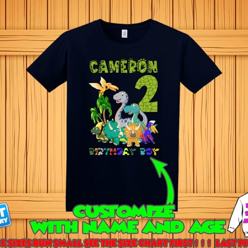 Dinosaur Birthday Shirt, Dinosaur Custom Shirt, Personalized Dinosaur Shirt, Dinosaur family shirts, Dinosaur matching family Birthday Shirt, Birthday t-shirt for girls and boys4
