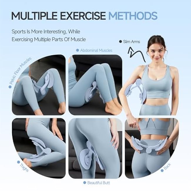 Thigh Master 35lb,Pelvic Floor Exercise,Kegel Pelvic Floor Muscle Thigh Exerciser for Women,with 2 Resistance Band,Inner Thigh Workout Equipment