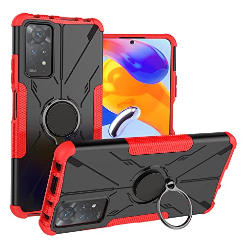 LiuShan Compatible avec Redmi Note 11 Pro 5G Coque,Antichoc Housse Protection Etui ave Anneau Rotation de 360 °Degres TPU Bumper Armor Protection Case pour Xiaomi Redmi Note 11 Pro 5G,Rouge LiuShan Compatible avec Redmi Note 11 Pro 5G Coque,Antichoc Housse Protection Etui ave Anneau Rotation de 360 °Degres TPU Bumper Armor Protection Case pour Xiaomi Redmi Note 11 Pro 5G,Rouge