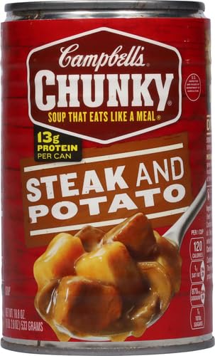 Image of Campbell's Chunky Soup, Steak And Potato Soup, 18.8 Ounce Can (Pack of 3)