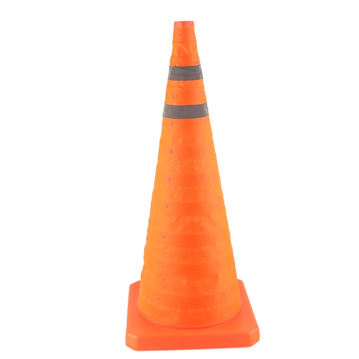 Collapsible Traffic Safety Cone 70x29x29cm Foldable Reflective Safety Road Parking Cone for Emergency Lane Road Construction Site Road Crews Parking Lot