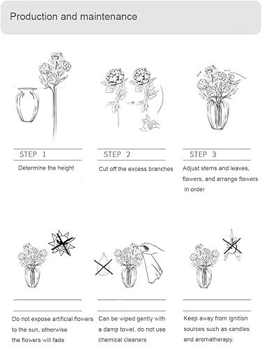 Miniatura 3 de Ramos de flores artificiales de gypsophila, 21 unidades, 3 ramos de flores para decoración de bodas, fiestas, hogar, jardín (rosa)