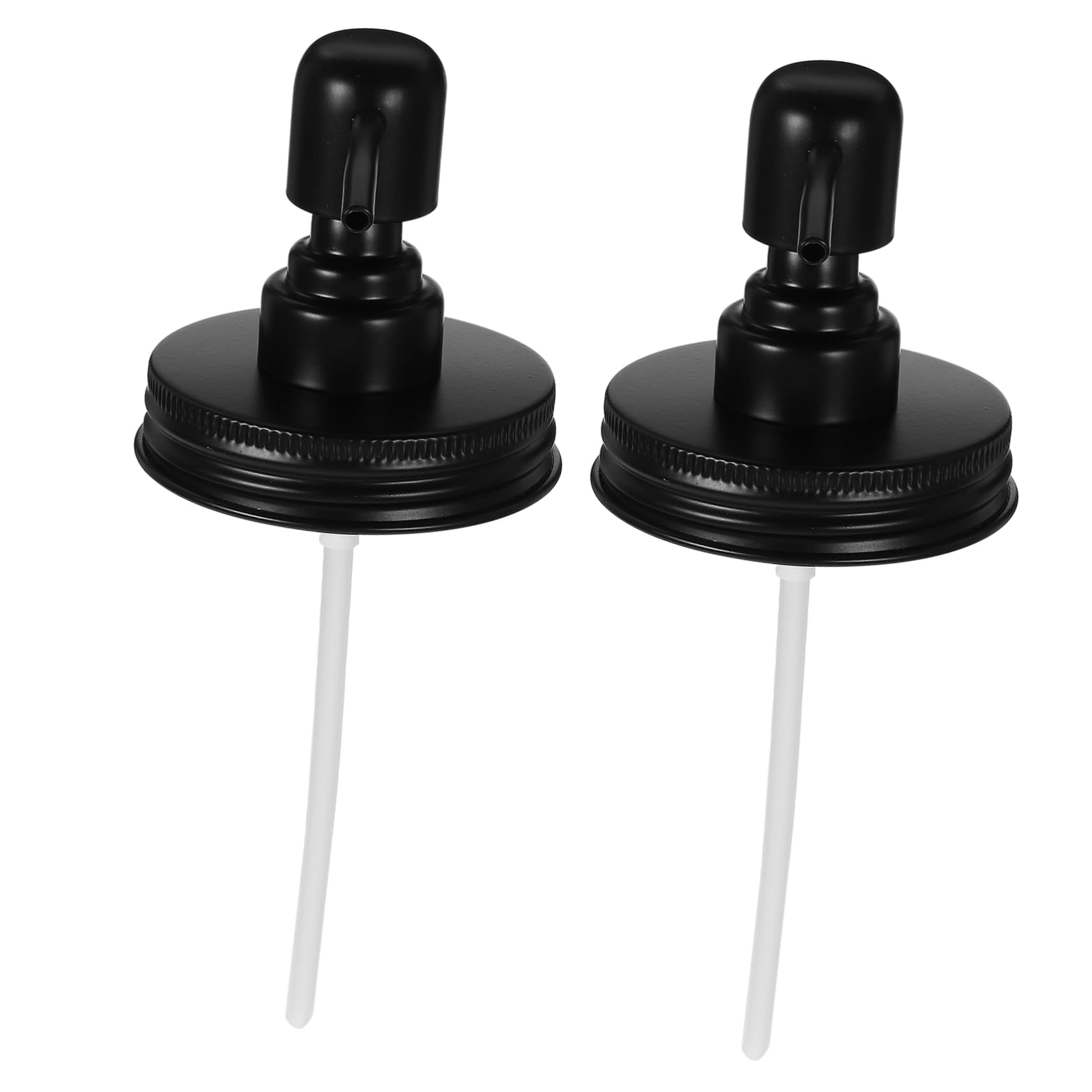 TOPBATHY 5 Juegos Tapa del Cabezal De La Bomba Jar Acero Inoxidable Taper De Cristal Tapas Dispensadoras Dosificador De Liquido De Lavanderia Tapa De Botella 2 Piezas * 5